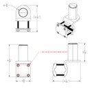 TACO ShadeFin Mini Square Tube Rail Mount [T10-4000-9]