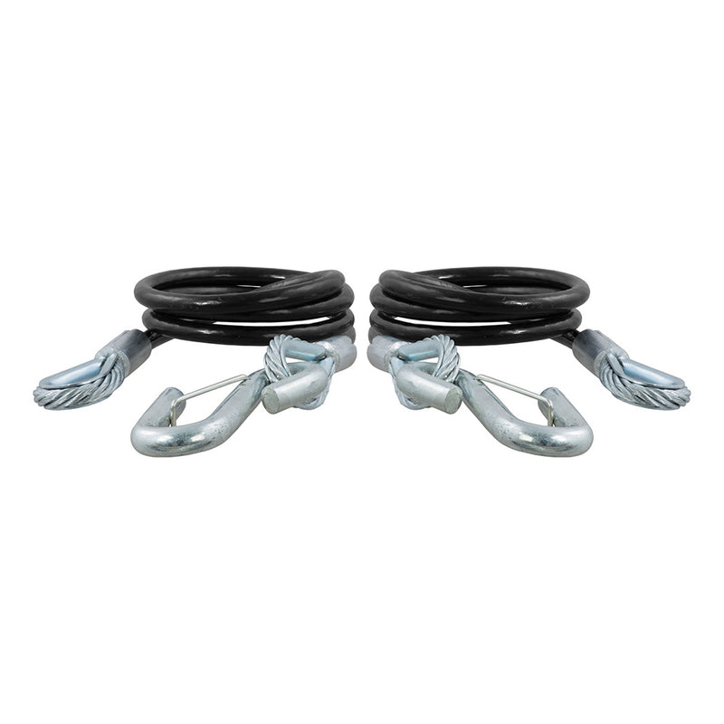 CURT 44-1/2" Safety Cables w/2 Snap Hooks - 5,000 lbs. - Vinyl Coated - 2 Pack [80151]