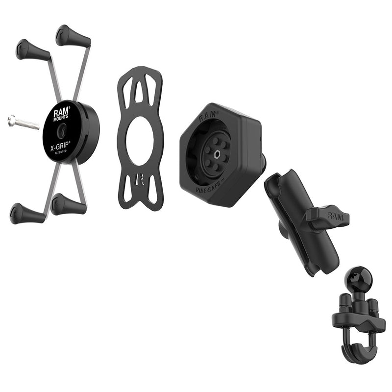 RAM Mount RAM X-Grip Large Phone Mount w/Vibe-Safe  U-Bolt Base - Medium [RAM-B-149Z-UN10-462]