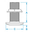 GROCO 2-1/2" Bronze Thru-Hull Fitting w/Nut [TH-2500-W]