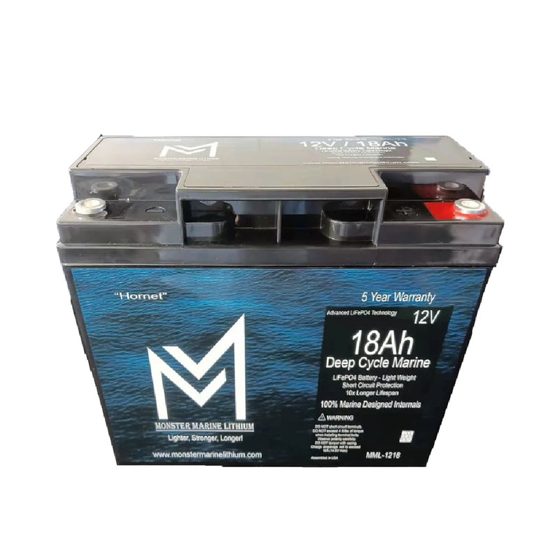 Monster Marine Lithium 12V 18AH Deep Cycle Battery