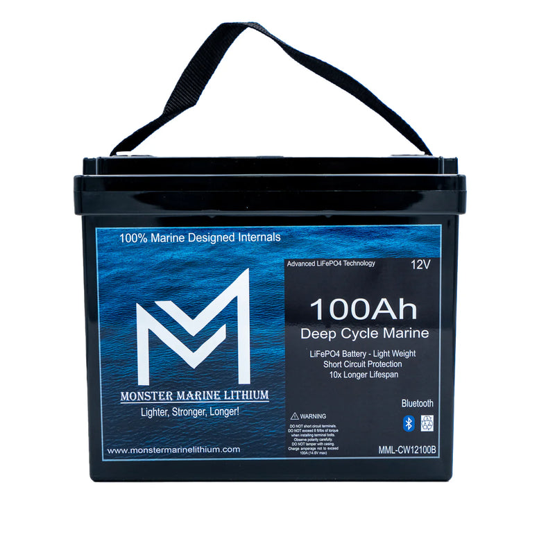 Monster Marine Lithium 12V 100AH  Slim Deep Cycle Battery