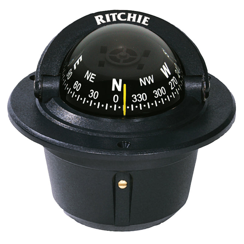 Ritchie F-50 Explorer Compass - Flush Mount - Black [F-50] - Mealey Marine