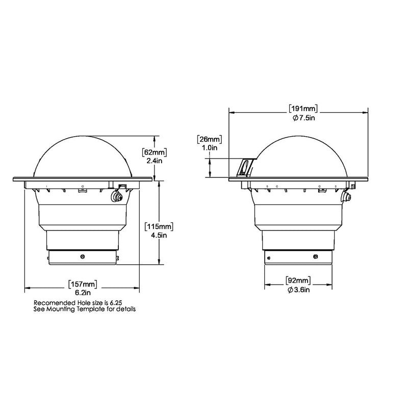 Ritchie SS-5000 SuperSport Compass - Flush Mount - Black [SS-5000]