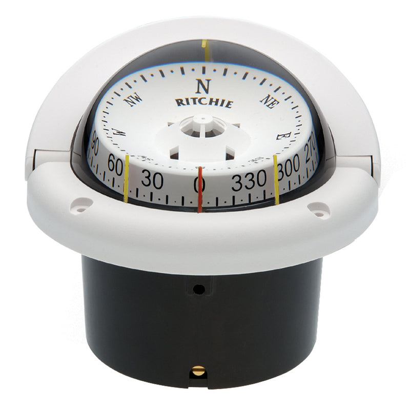 Ritchie HF-743W Helmsman Compass - Flush Mount - White [HF-743W] - Mealey Marine