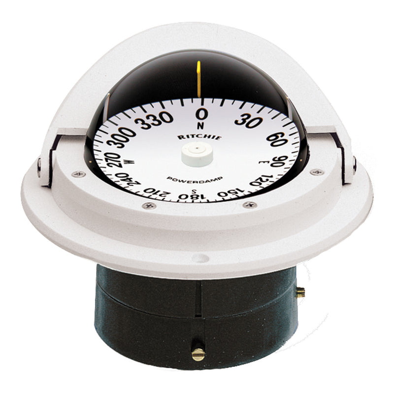 Ritchie F-82W Voyager Compass - Flush Mount - White [F-82W] - Mealey Marine