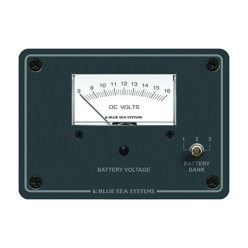 Blue Sea 8015 DC Analog Voltmeter w/Panel [8015] - Mealey Marine