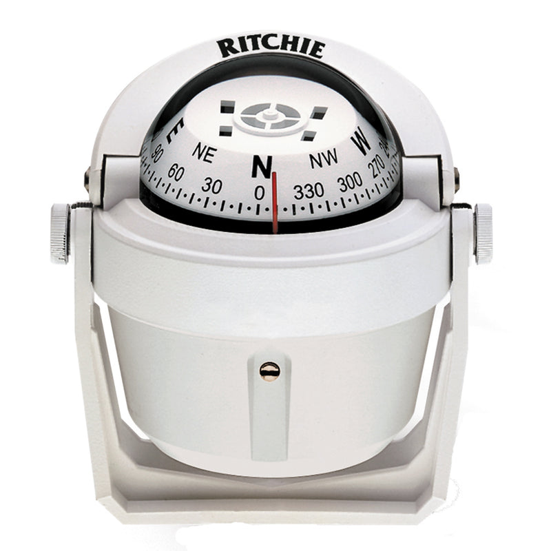 Ritchie B-51W Explorer Compass - Bracket Mount - White [B-51W] - Mealey Marine