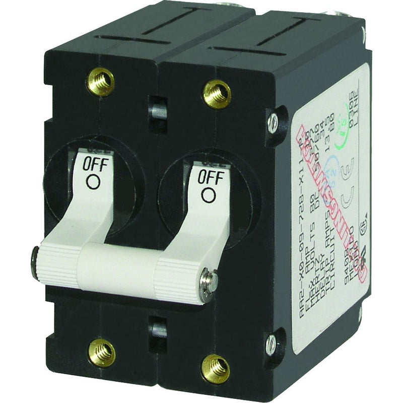 Blue Sea 7260 A-Series Double Pole Toggle - 20AMP - White [7260] - Mealey Marine