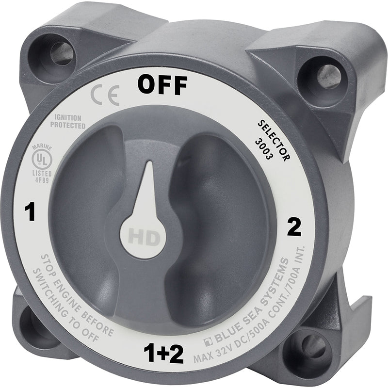 Blue Sea 3003 HD-Series Battery Switch Selector w/Alternator Field Disconnect [3003] - Mealey Marine