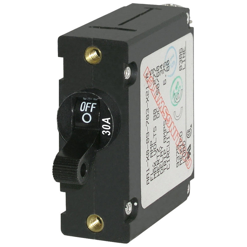 Blue Sea 7220 AC / DC Single Pole Magnetic World Circuit Breaker  -  30 Amp [7220] - Mealey Marine