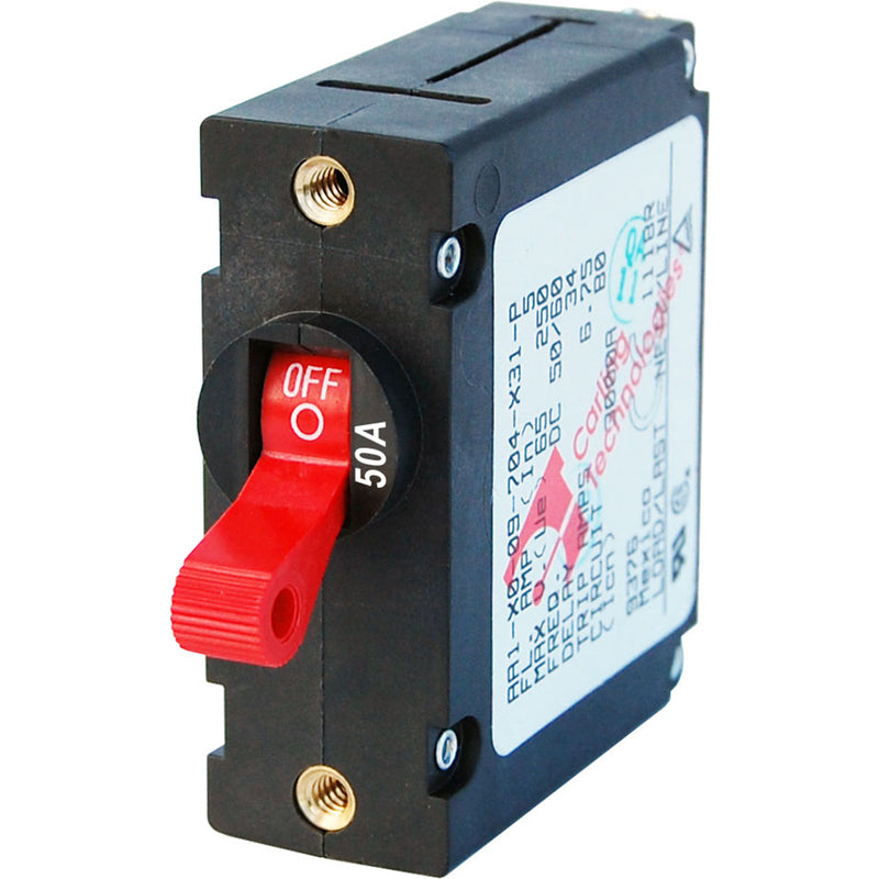 Blue Sea 7229 AC / DC Single Pole Magnetic World Circuit Breaker  -  50 Amp [7229] - Mealey Marine