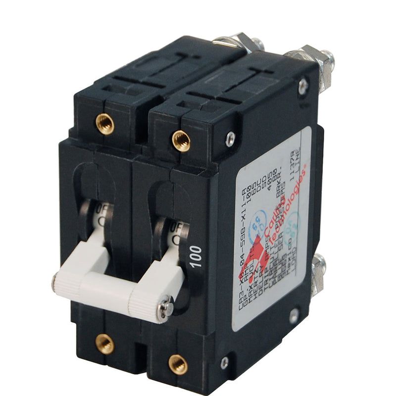 Blue Sea 7258 C-Series Double Pole Circuit Breaker - 100A [7258] - Mealey Marine