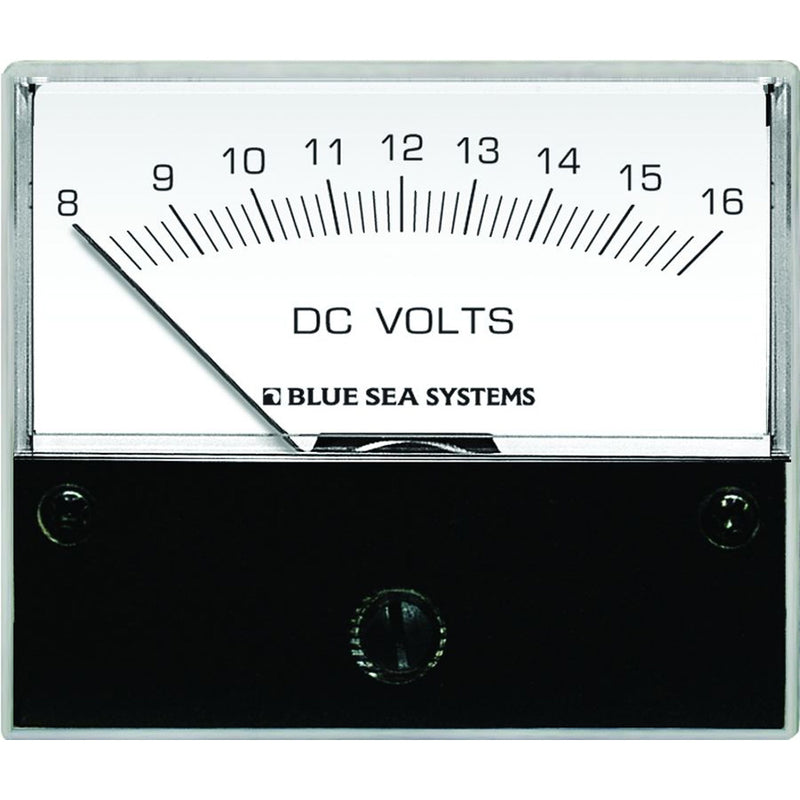 Blue Sea 8003 DC Analog Voltmeter - 2-3/4" Face, 8-16 Volts DC [8003] - Mealey Marine