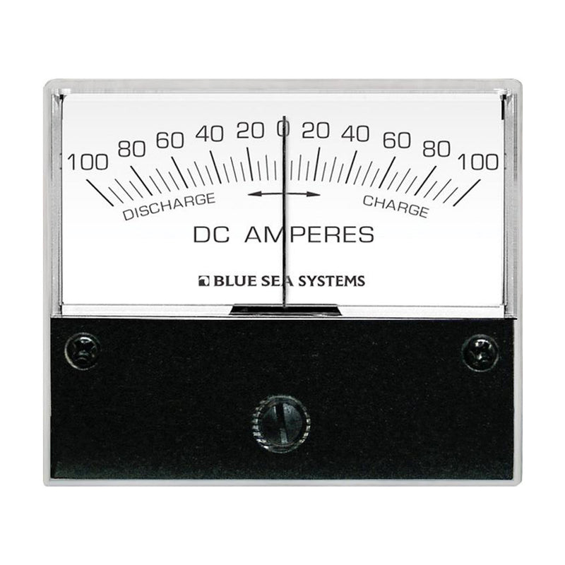 Blue Sea 8253 DC Zero Center Analog Ammeter - 2-3/4" Face, 100-0-100 Amperes DC [8253] - Mealey Marine