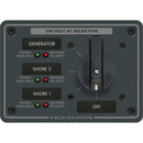 Blue Sea 8361 AC Rotary Switch Panel 65 Ampere 3 Positions + OFF, 3 Pole [8361] - Mealey Marine