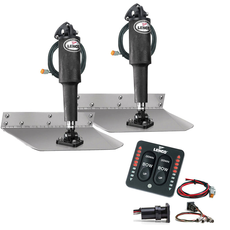 Lenco 9" x 9" Standard Trim Tab Kit w/LED Indicator Switch Kit 12V [TT9X9I] - Mealey Marine