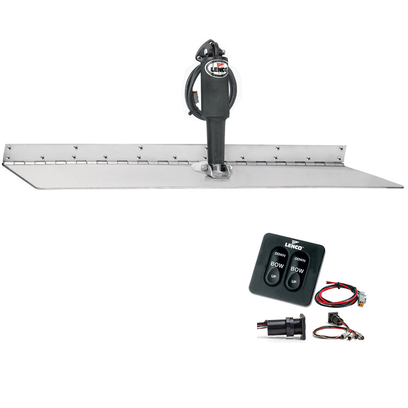 Lenco 12" x 24" Super Strong Trim Tab Kit w/Standard Tactile Switch Kit 12V [TT12X24SS] - Mealey Marine