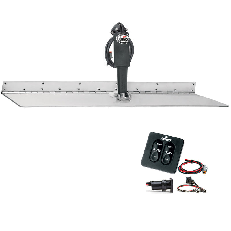 Lenco 12" x 30" Super Strong Trim Tab Kit w/Standard Tactile Switch Kit 12V [TT12X30SS] - Mealey Marine