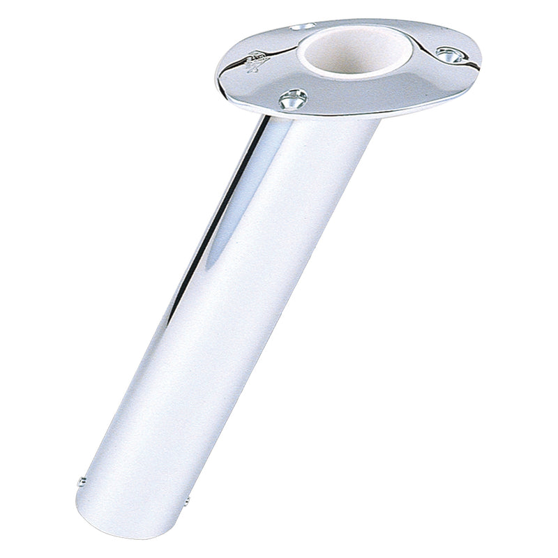 Lee's 30 Degree Stainless Steel Flush Mount Rod Holder - 2" O.D. [RH525SS] - Mealey Marine