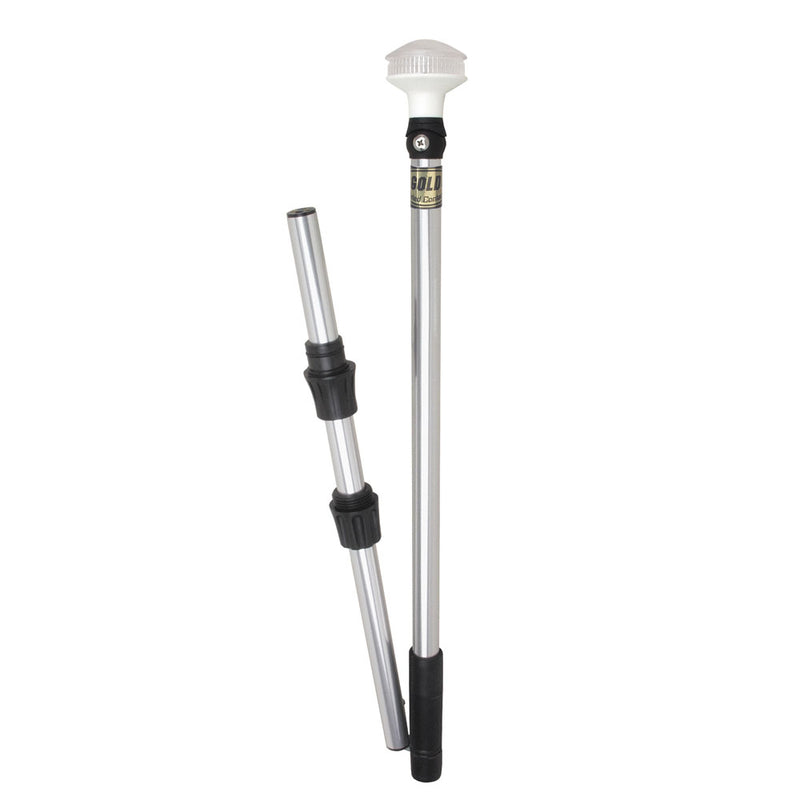 Perko Omega Series Universal LED Pole Light - 48" w/Fold In Half Pole [1348DP6CHR] - Mealey Marine