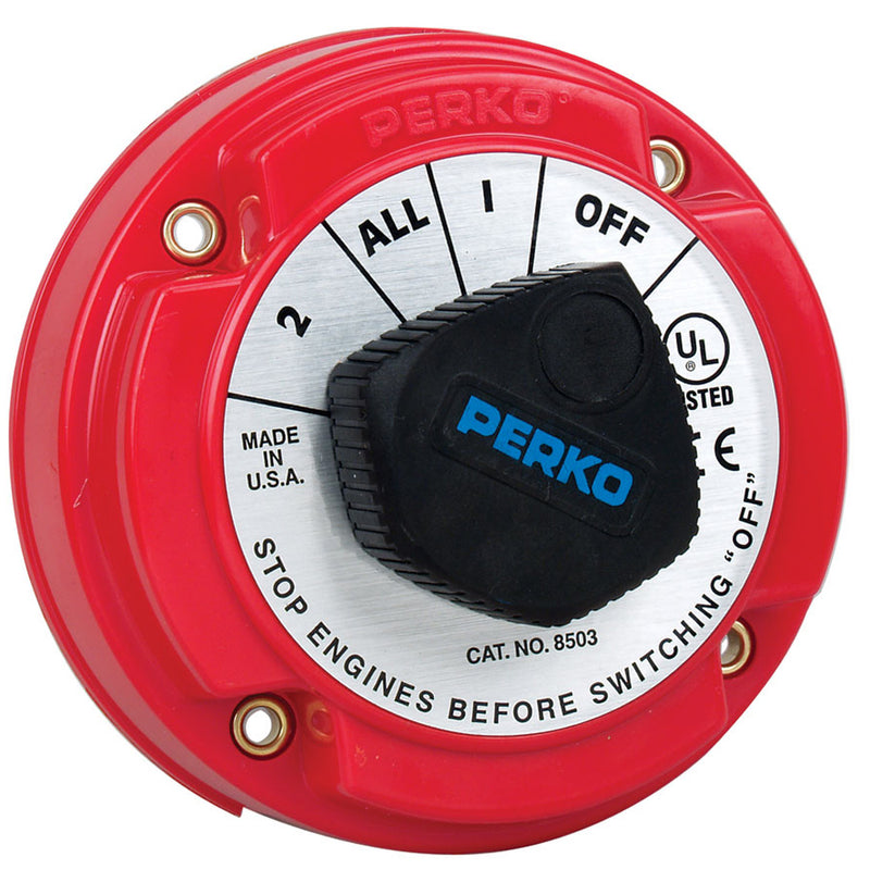 Perko 8503DP Medium Duty Battery Selector Switch w/Alternator Field Disconnect w/o Key Lock [8503DP] - Mealey Marine