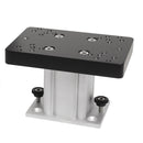 Cannon Aluminum Fixed Base Downrigger Pedestal - 4" [1904030] - Mealey Marine