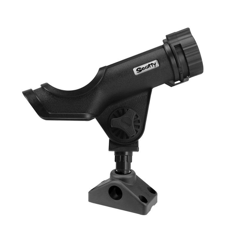 Scotty Powerlock Rod Holder Black w/241 Side/Deck Mount [230-BK] - Mealey Marine