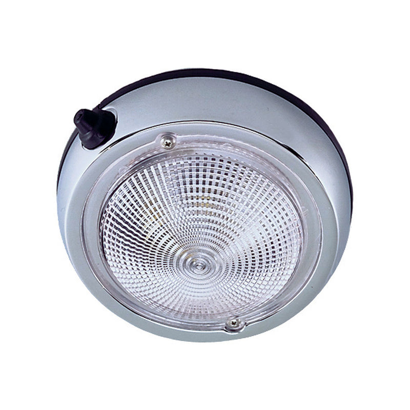 Perko Surface Mount Dome Light - 5" O.D.(4" Lens) - Chrome Plated [0300DP1CHR] - Mealey Marine