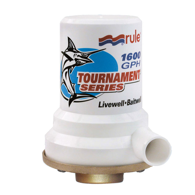 Rule Tournament Series Bronze Base 1600 GPH Livewell Pump [209B] - Mealey Marine