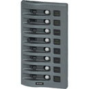 Blue Sea 4378 WeatherDeck Water Resistant Circuit Breaker Panel - 8 Position - Grey [4378] - Mealey Marine