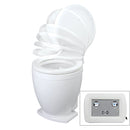 Jabsco Lite Flush Electric 12V Toilet w/Control Panel [58500-1012] - Mealey Marine