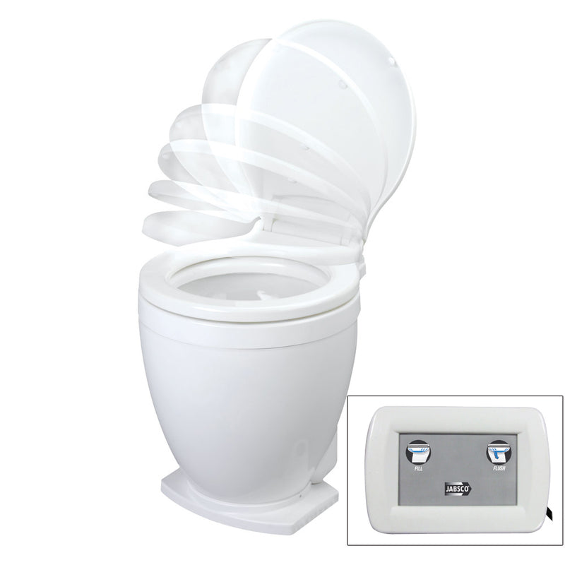 Jabsco Lite Flush Electric 12V Toilet w/Control Panel [58500-1012] - Mealey Marine