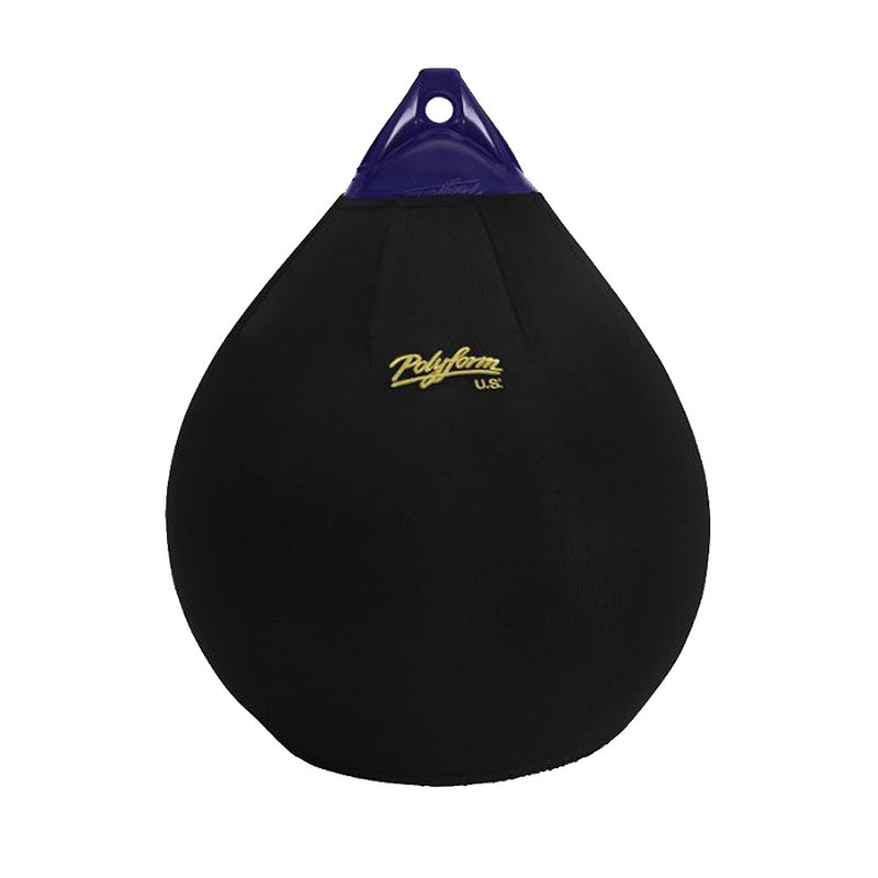 Polyform Fender Cover f/A-4 Ball Style - Black [EFC-A4] - Mealey Marine