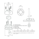 Scanstrut Mini Deck Seal Connector - .63" Cable - .35" [DS16-P] - Mealey Marine