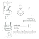 Scanstrut Small Deck Seal Connector - .83" Cable - .55" [DS21B-P] - Mealey Marine