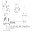 Scanstrut Large Deck Seal SS Connector - 1.57" Cable - .59" [DS40-S] - Mealey Marine