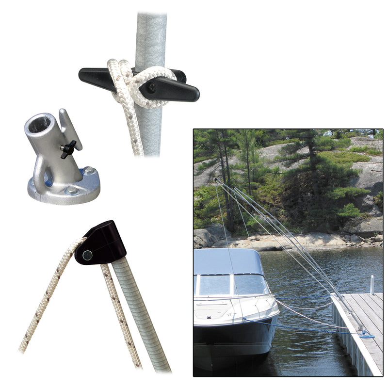 Dock Edge Premium Mooring Whips 2PC 8ft 2,500 LBS up to 18ft [3200-F] - Mealey Marine