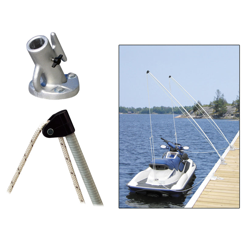 Dock Edge Economy Mooring Whips 2PC 12ft 4000 LBS up to 23 ft [3120-F] - Mealey Marine