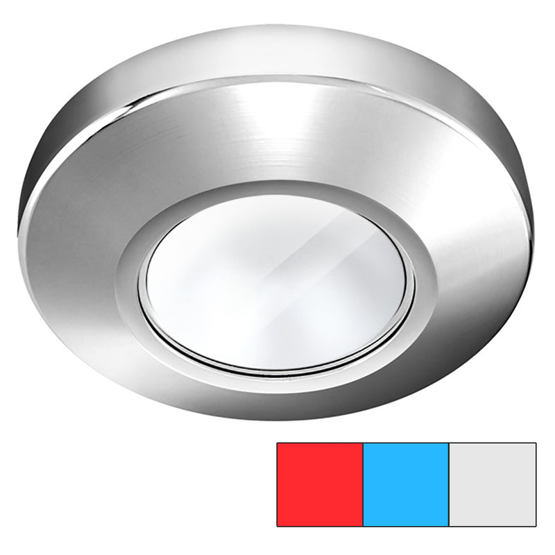 i2Systems Profile P1120 Tri-Light Surface Light - Red, Cool White  Blue - Chrome Finish [P1120Z-11HAE] - Mealey Marine