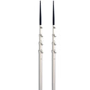 Lee's 16.5' Bright Silver Black Spike Telescopic Poles f/Sidewinder [TX3916SL/SL] - Mealey Marine