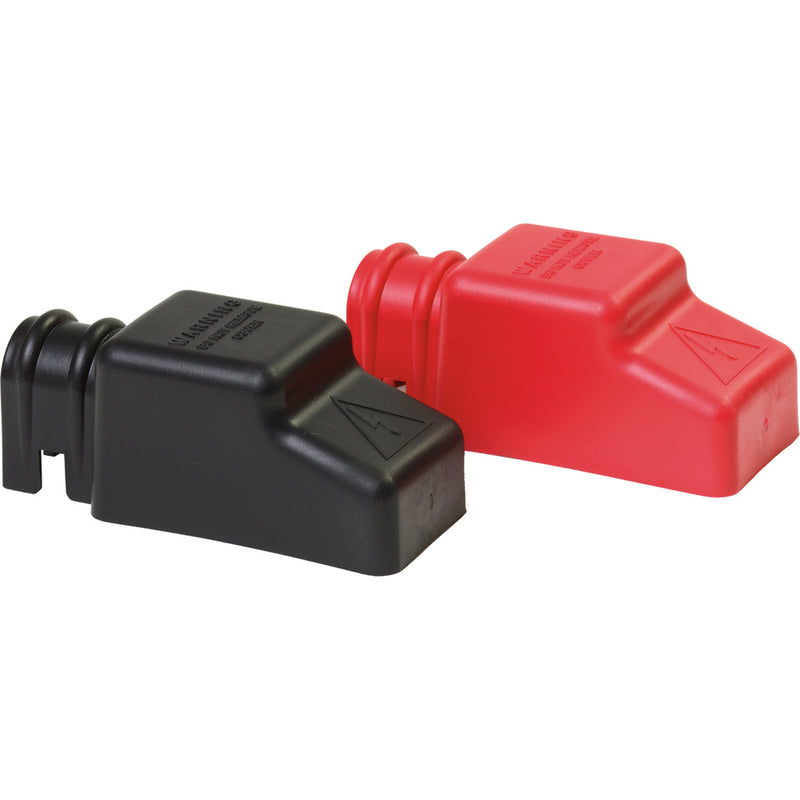 Blue Sea 4018 Square CableCap Insulators Pair Red/Black [4018] - Mealey Marine