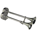 Schmitt  Ongaro Deluxe All-Stainless Dual Trumpet Horn - 24V [12428] - Mealey Marine