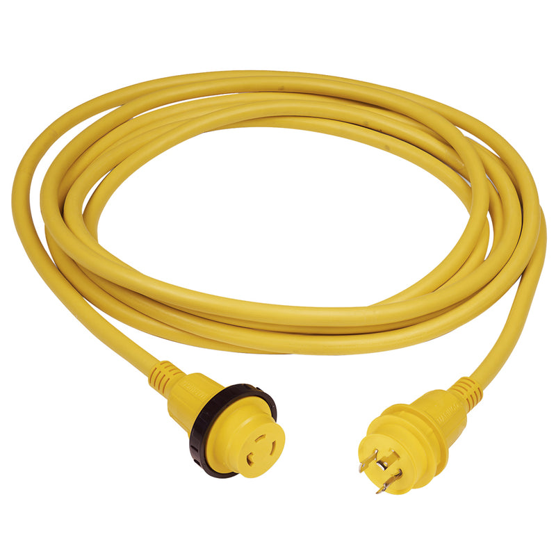 Marinco 30A 25' Molded Cordset - 125V - Yellow [199117] - Mealey Marine