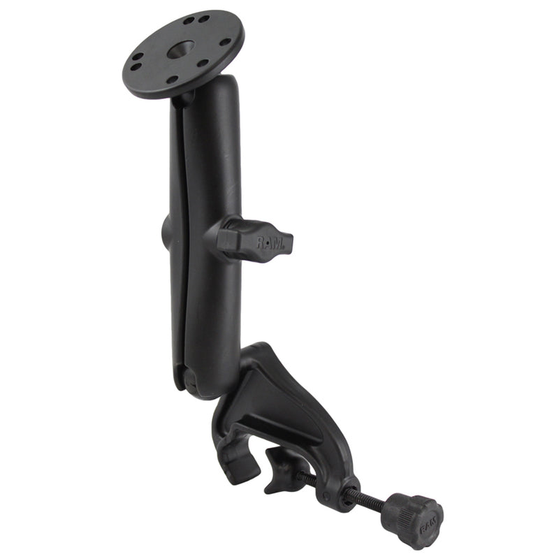 RAM Mount Yoke Mount Long Arm w/2.5" Round Base [RAM-B-121U-C] - Mealey Marine