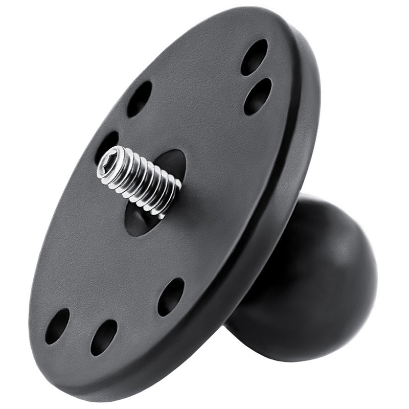 RAM Mount 2.5" Round Base w/1" Ball and 1/4"-20 Threaded Male Post [RAM-B-202AU] - Mealey Marine