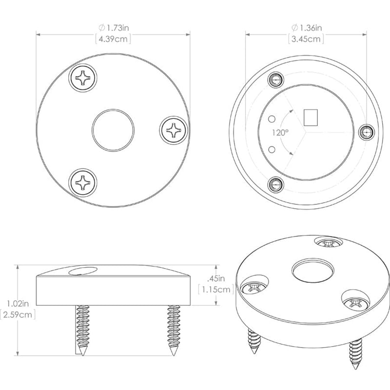 Lumitec High Intensity "Anywhere" Light - Brushed Housing - White Non-Dimming [101033] - Mealey Marine