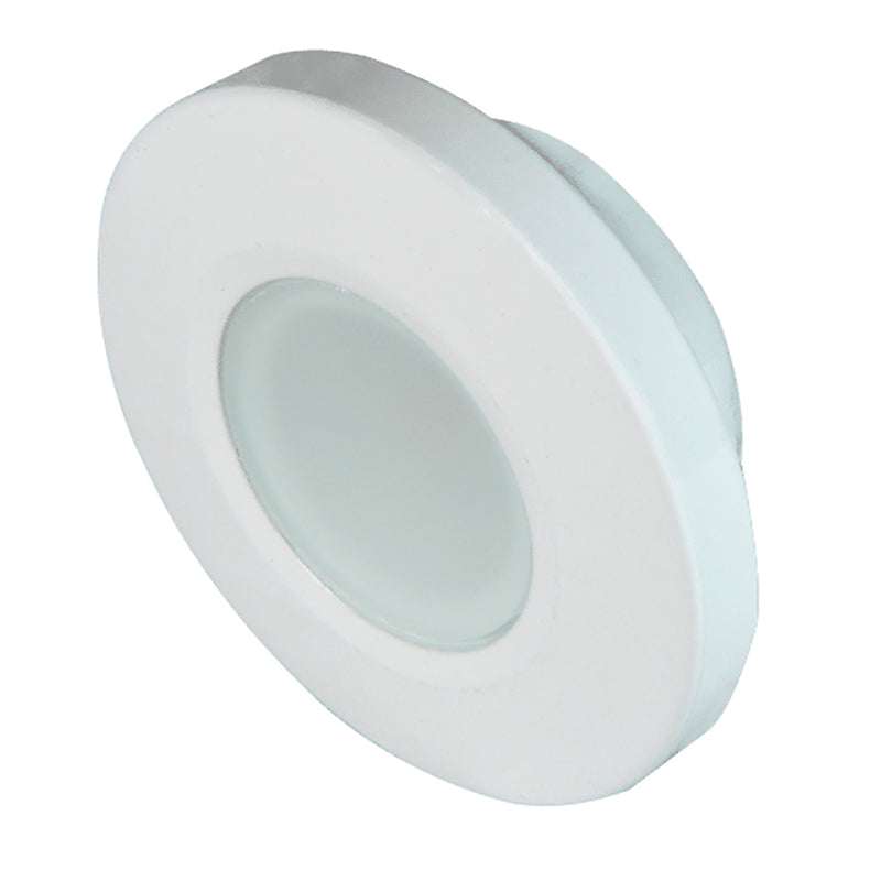 Lumitec Orbit - Flush Mount Down Light - White Finish - 4-Color Blue/Red/Purple/White Non Dimming [112520] - Mealey Marine