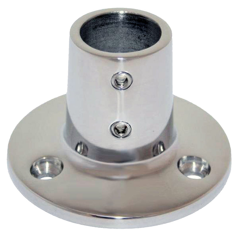 Whitecap " O.D. 90 Degree Round Base SS Rail Fitting [6039C] - Mealey Marine