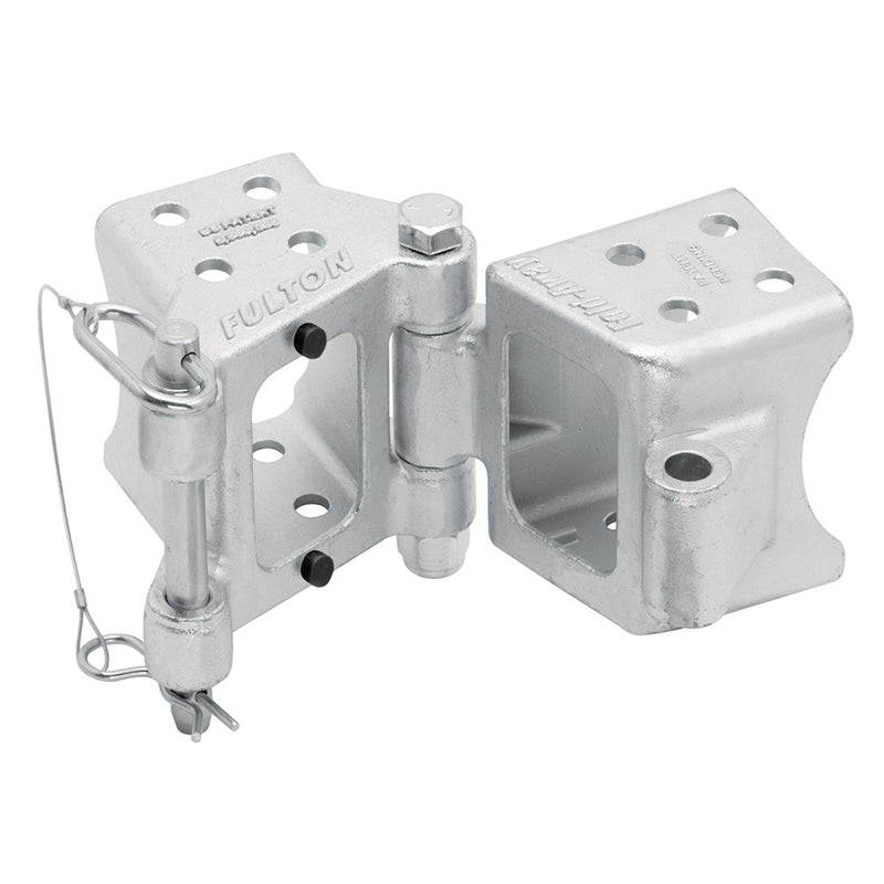 Fulton Fold-Away Bolt-On Hinge Kit 3" x 5" Trailer Beam, Rating 9,000 lbs., 48" Pivot, Z-Max 600 Zinc Finish [HDPB350101] - Mealey Marine